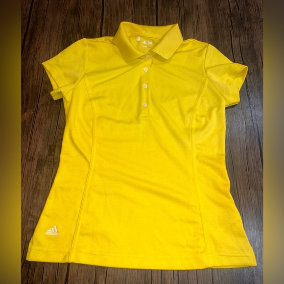 Adidas Climalite Women’s Golf Polo Yellow Size Small - Picture 2 of 4